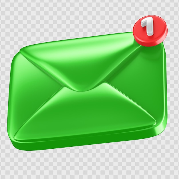 PSD icono de correo electrónico 3d