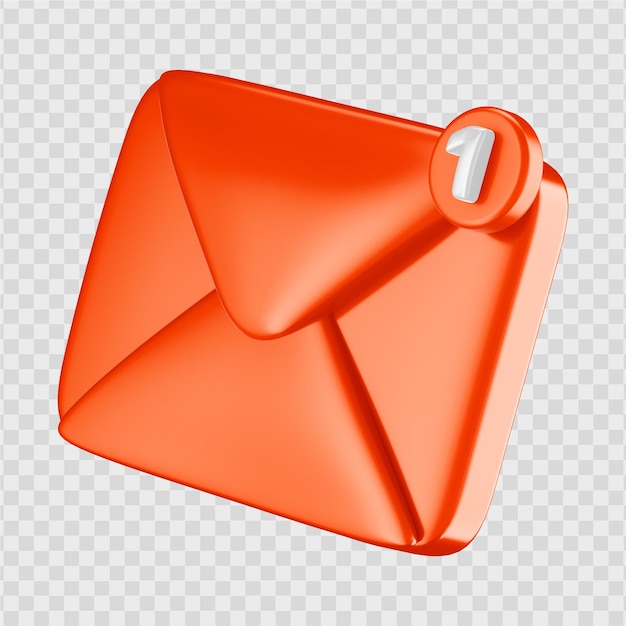 PSD icono de correo electrónico 3d