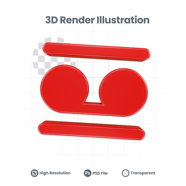 Icono de correo de voz de ilustración 3D para promoción de redes sociales de aplicaciones móviles web