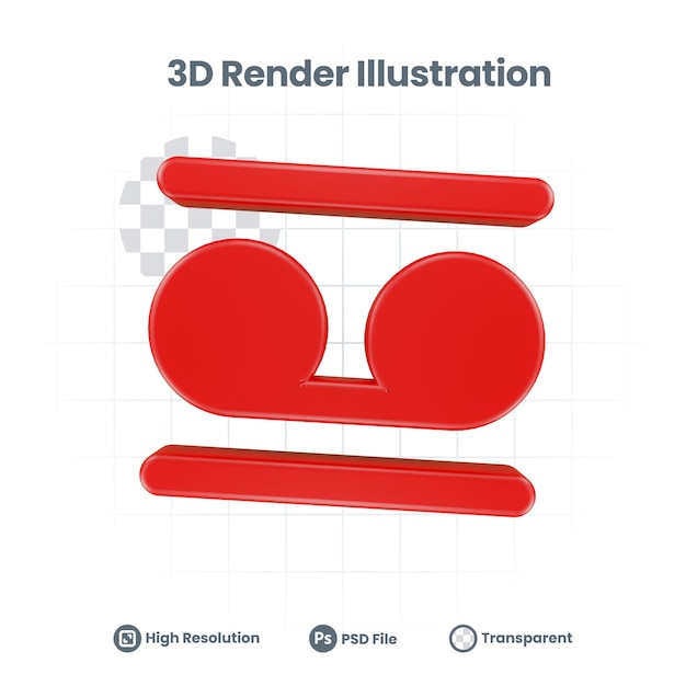 PSD icono de correo de voz de ilustración 3d para promoción de redes sociales de aplicaciones móviles web