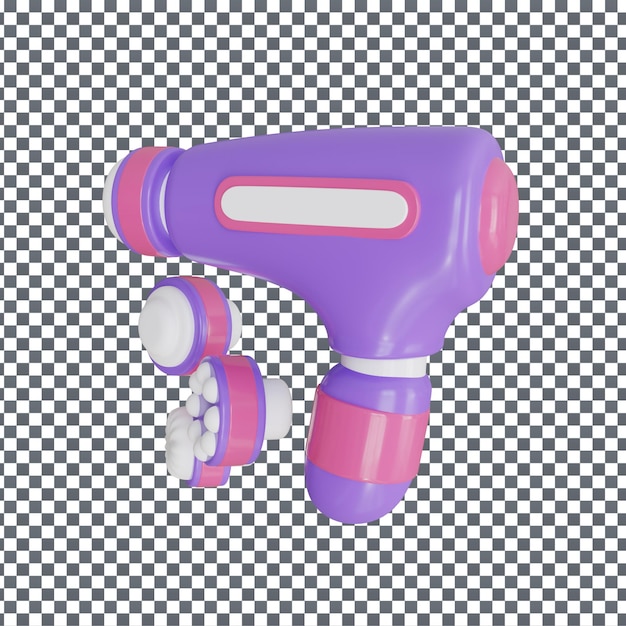 Icono cosmético PSD 3D en fondo aislado y transparente