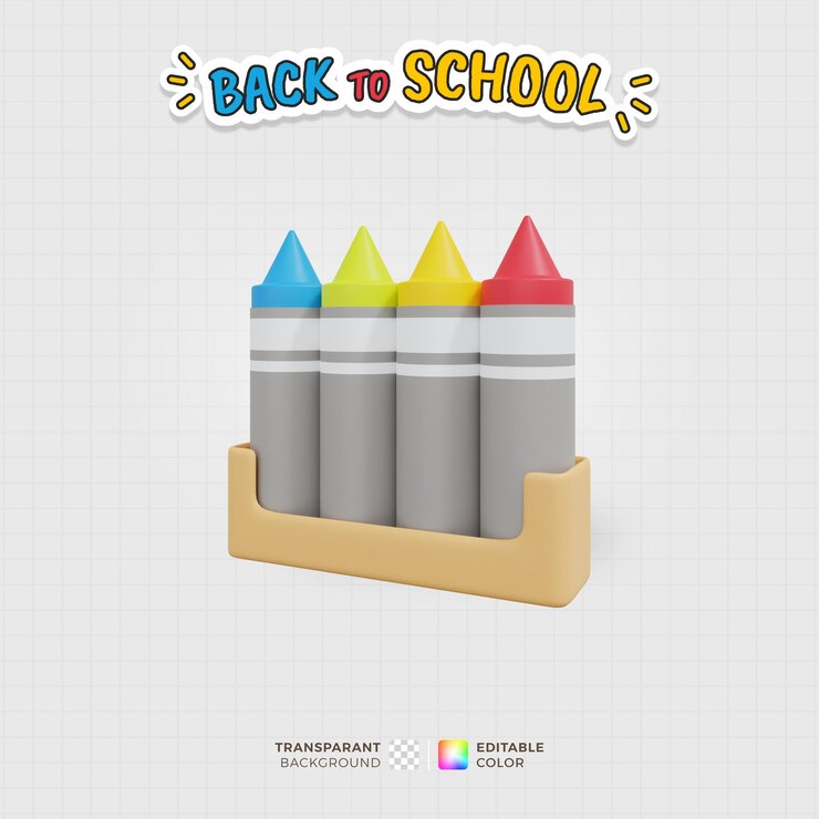 PSD icono de crayón de colores perfecto para diseños artísticos y creativos