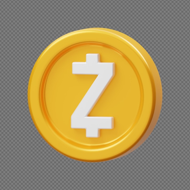 Icono de criptomoneda 3D con fondo transparente