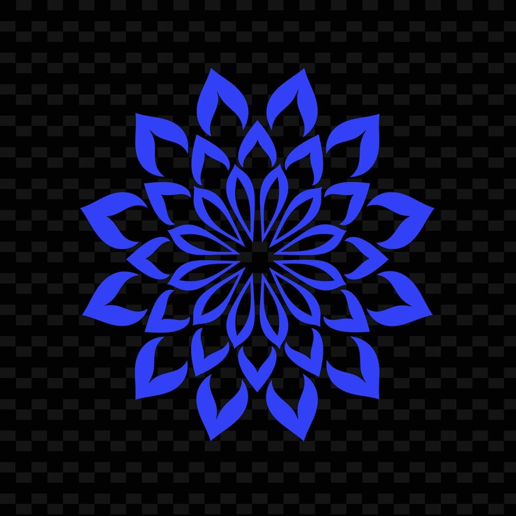 PSD icono de crisantemo radiante con logotipo con decoración diseño vectorial creativo de la colección de la naturaleza