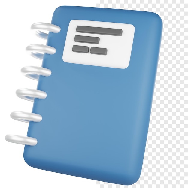 Icono de cuaderno 3d