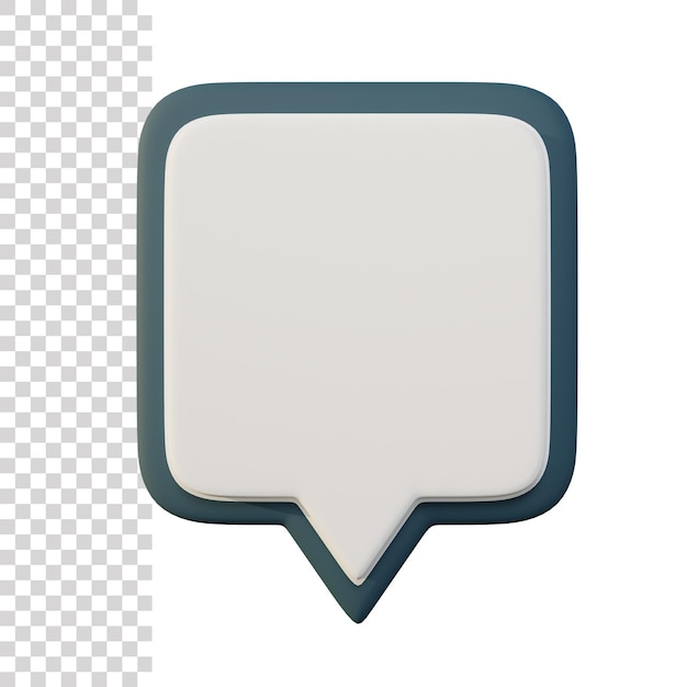 Icono de cuadro de chat 3D