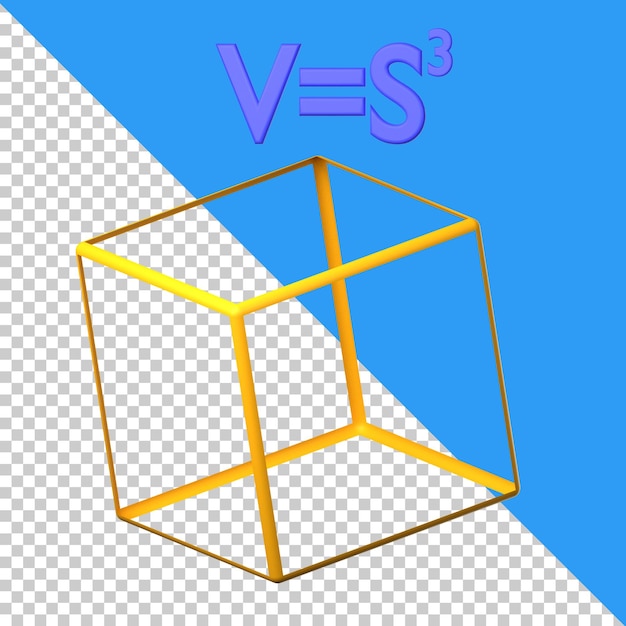 El icono del cubo de geometría aislado en el fondo transparente
