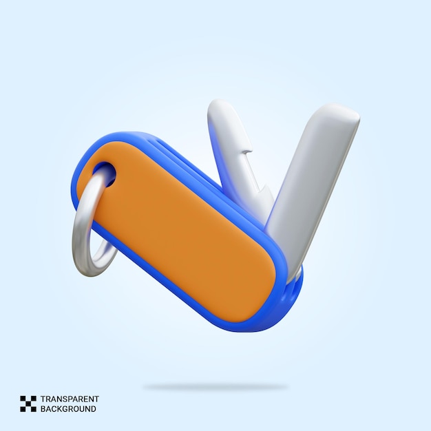 PSD icono de cuchillo de camping psd 3d