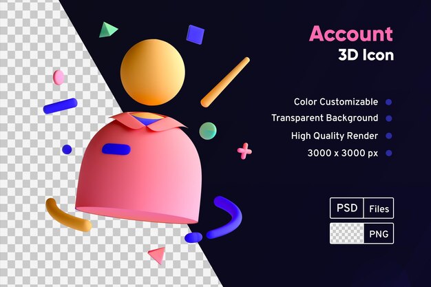 Icono de cuenta 3D