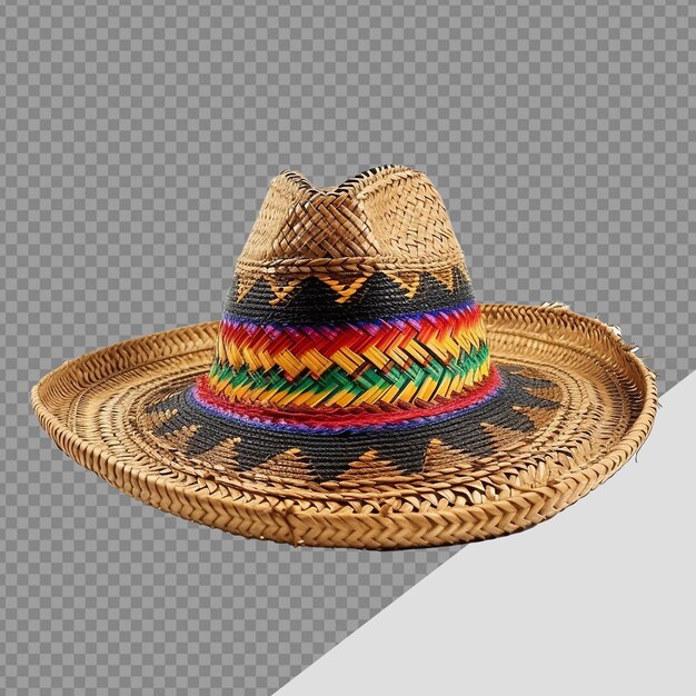 PSD icono cultural sombrero mexicano png aislado en fondo transparente