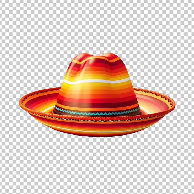 PSD icono cultural sombrero mexicano