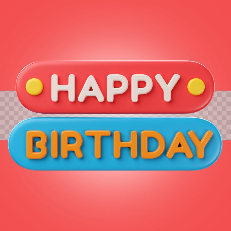 PSD icono de cumpleaños 3d saludo de cumpleañas