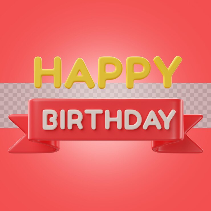 PSD icono de cumpleaños 3d saludo de cumpleañas