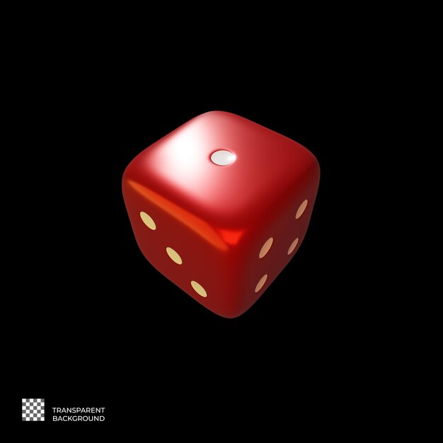 PSD el icono de los dados de casino 3d