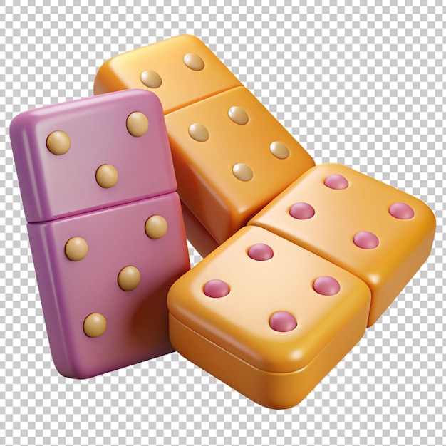 Icono de dados de juego 3D en primer plano de vuelo aislado en transparencia