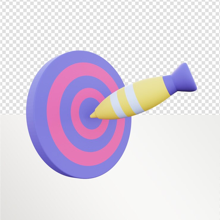 icono de dardos 3d renderizado