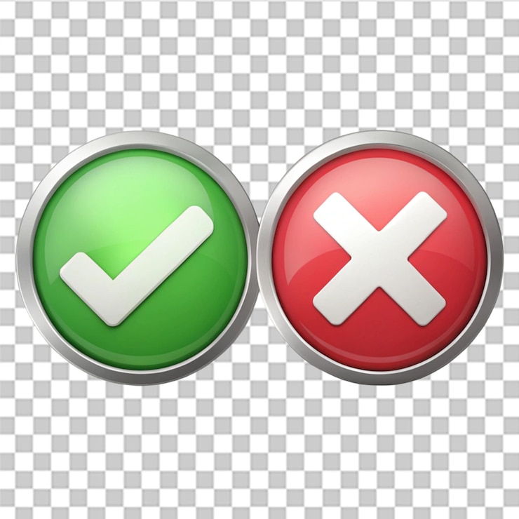 PSD icono de decisión de elección errónea aislado en fondo transparente