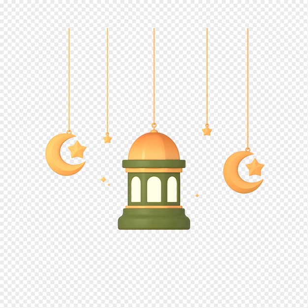 Icono de decoración de ramadán 3D con alta calidad