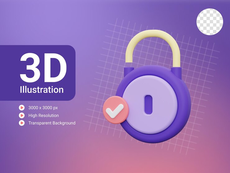 icono de desbloqueo 3d