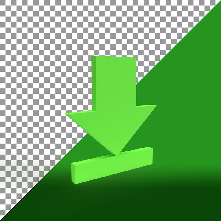 PSD icono de descarga 3d que representa el símbolo de datos de internet icono moderno y de moda en estilo 3d para diseño web