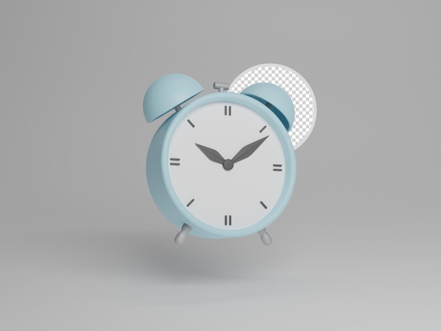 Icono de despertador 3d aislado con fondo transparente