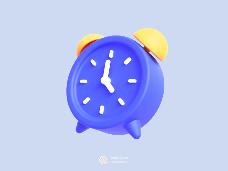 PSD icono de despertador aislado 3d renderizar ilustración