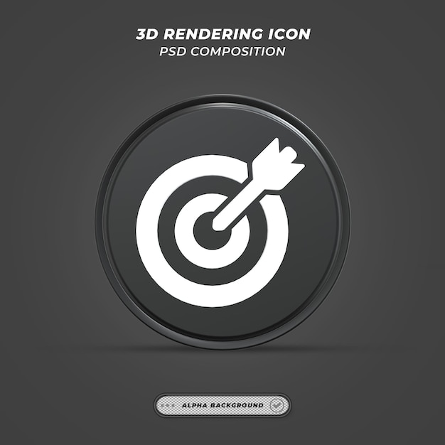 Icono de destino en renderizado 3d