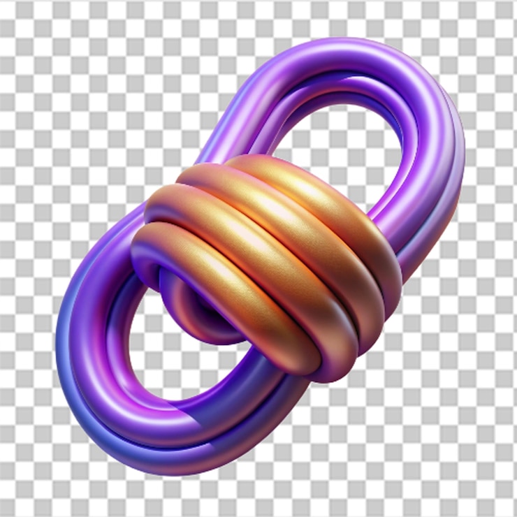 PSD ícono detallado de cuerda de escalada de plástico 3d con acabado brillante y colores vibrantes