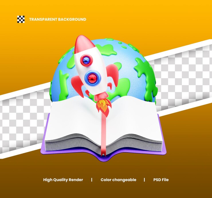 PSD el icono del día mundial del libro ilustración 3d o el icono del día del libro render 3d o la aplicación del día mundial del libro icon 3d render