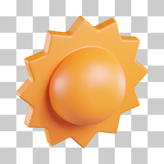 Icono de un día soleado en 3D