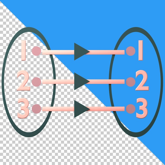 PSD icono de diagrama de flecha aislado en el fondo transparente