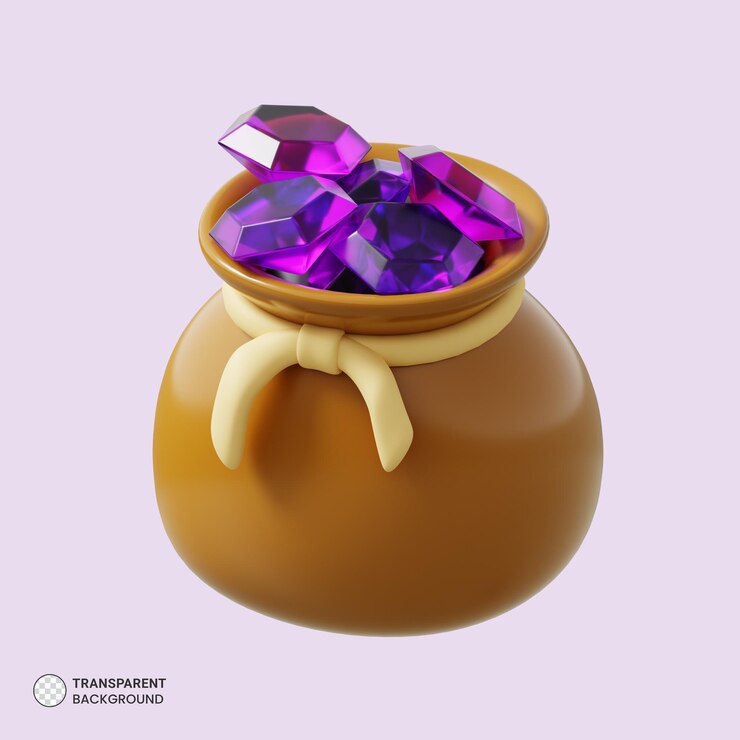 PSD icono de diamante de cristal ilustración de procesamiento 3d aislado
