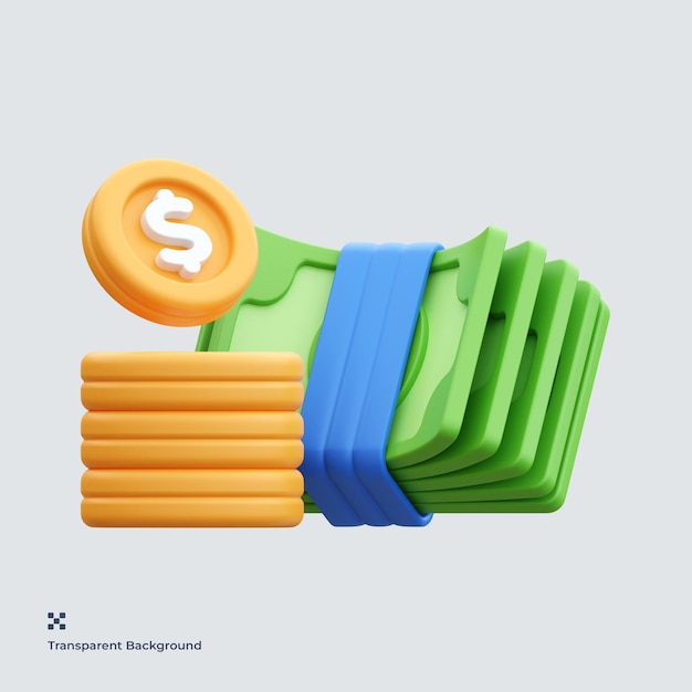 PSD icono de dinero 3d