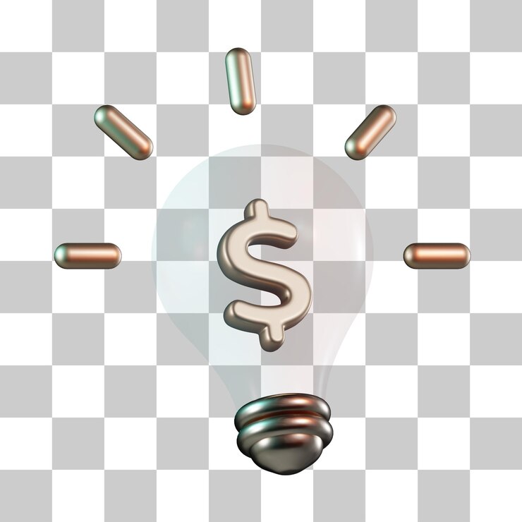 PSD icono del dinero de la prosperidad en 3d