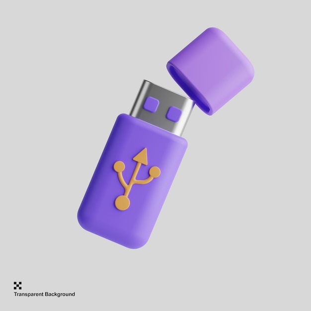 icono de disco flash 3d