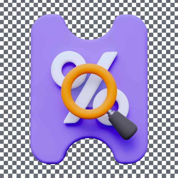 Icono de discordia PSD 3D en fondo aislado y transparente