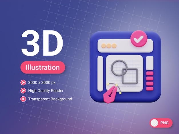 Icono de diseño de logotipo 3d