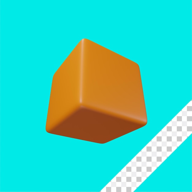 Icono de diseño simple de cubo 3d