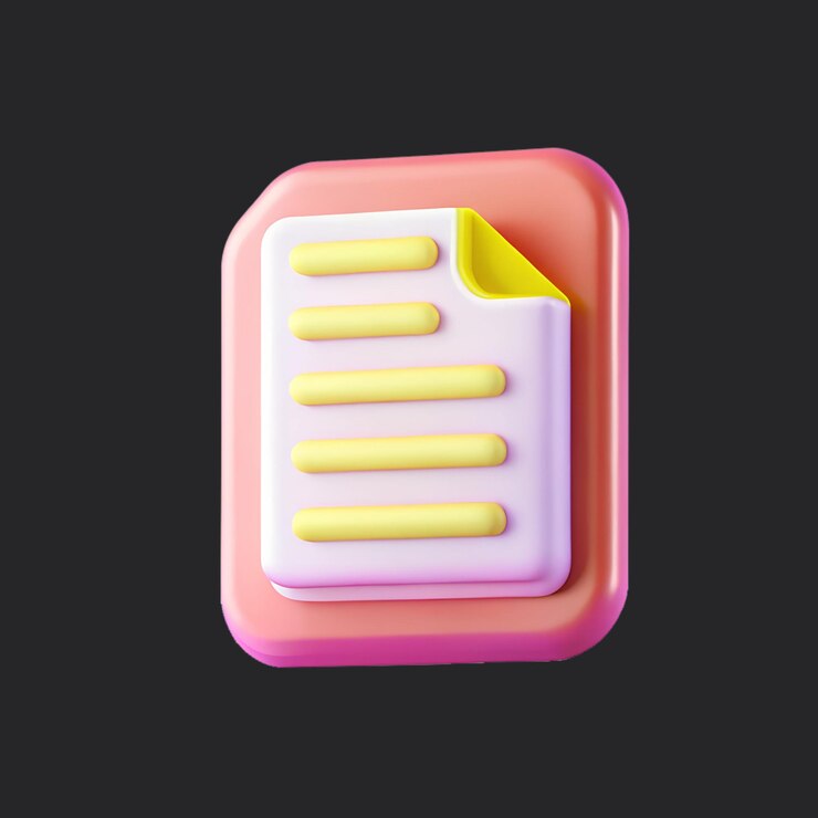 PSD icono de documento 3d