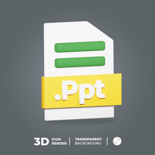 PSD icono de documento de presentación 3d