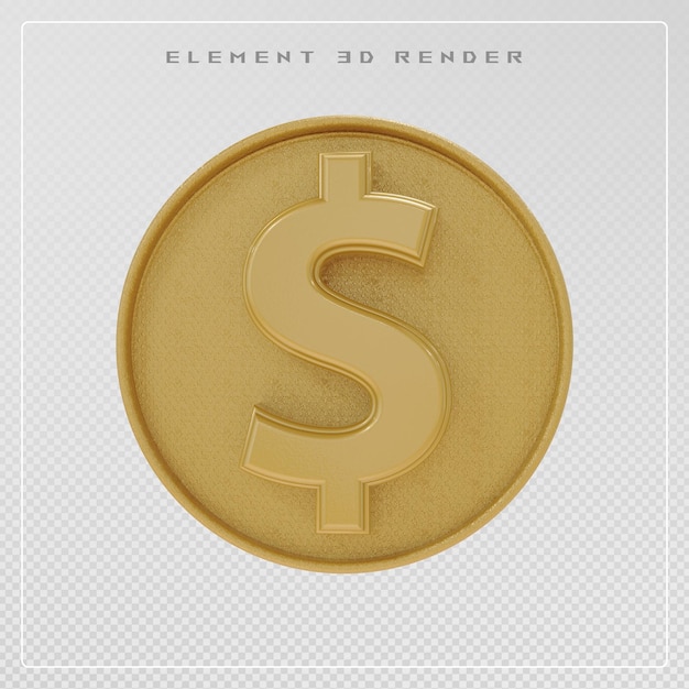 Icono de dólar en 3D