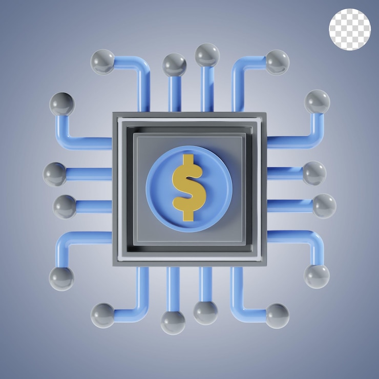 PSD icono de dólar de la red 3d