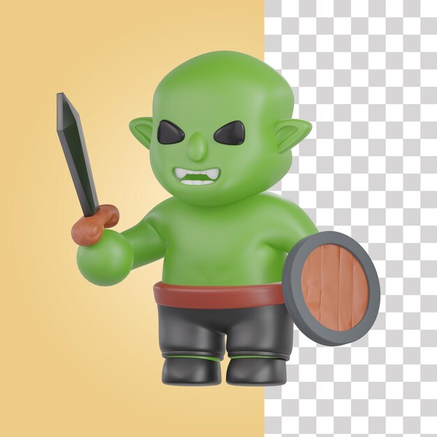 PSD icono de duende 3d