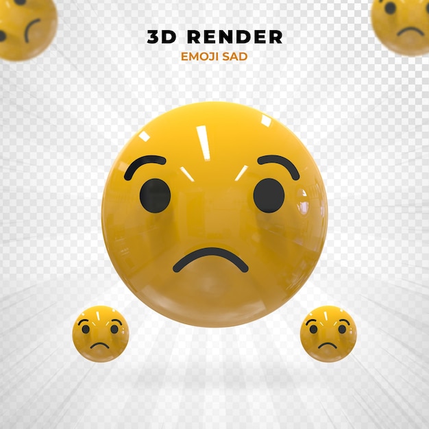 PSD icono emoji 3d render redes sociales psd