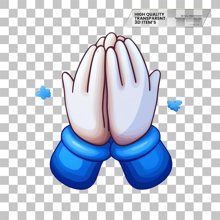 PSD el icono de emoji de las manos aplaudiendo es un personaje de dibujos animados en un fondo transparente