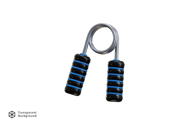 El icono de la empuñadura de la mano 3D representa el concepto de entrenamiento en gimnasio ilustración del icono del equipo de entrenamiento de fitness