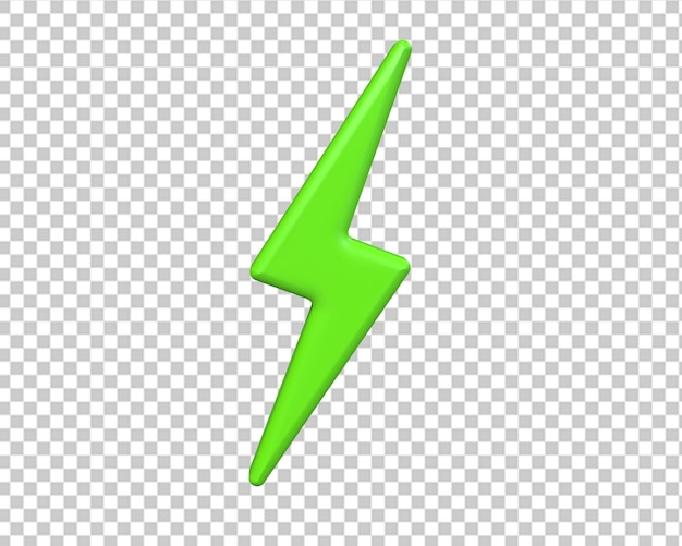 Icono de energía verde rayo