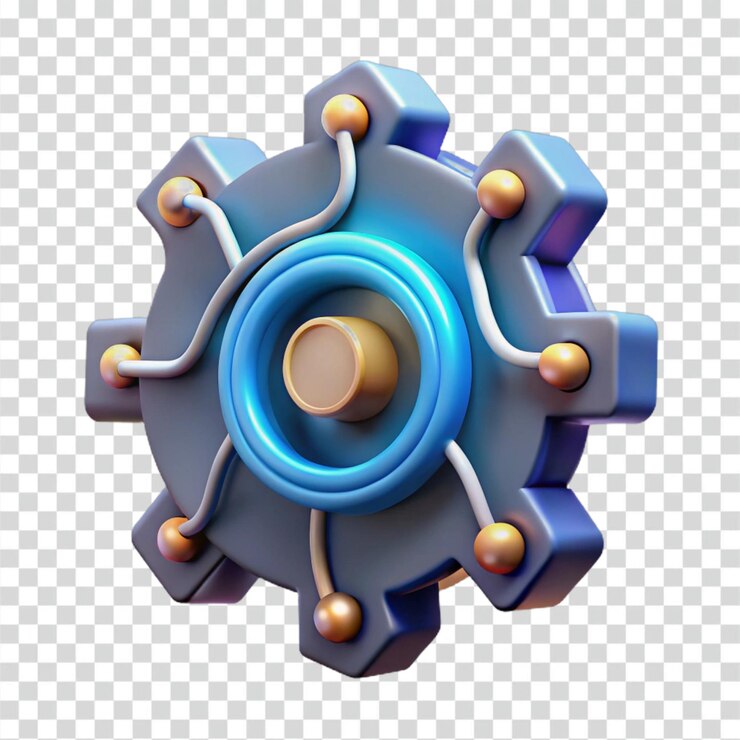 PSD icono de engranaje 3d