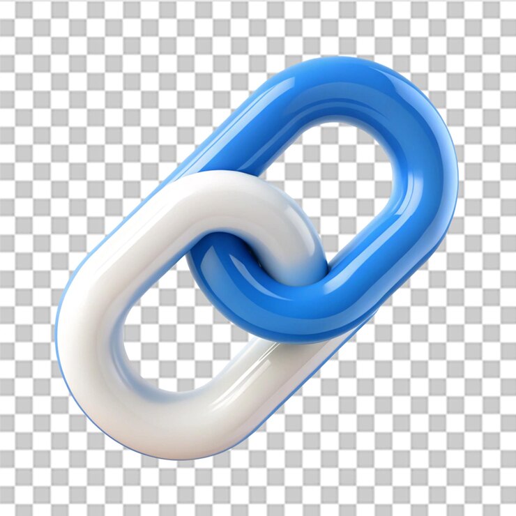 PSD icono de enlace 3d aislado en fondo transparente