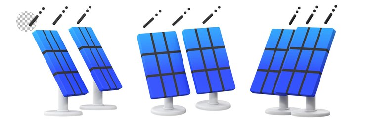 PSD icono de entorno de panel solar de renderizado 3d